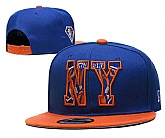 Knicks Team Logo New Era Blue Orange 2021 NBA Draft Adjustable Hat YD,baseball caps,new era cap wholesale,wholesale hats